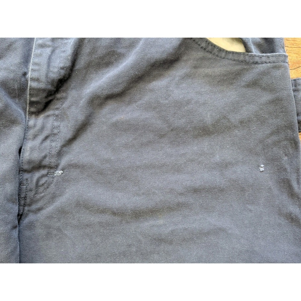 Dickies Navy Blue Canvas Carpenter Pants Workwear Hammer Loop Rugged Mens 42x32 - Picture 5 of 5